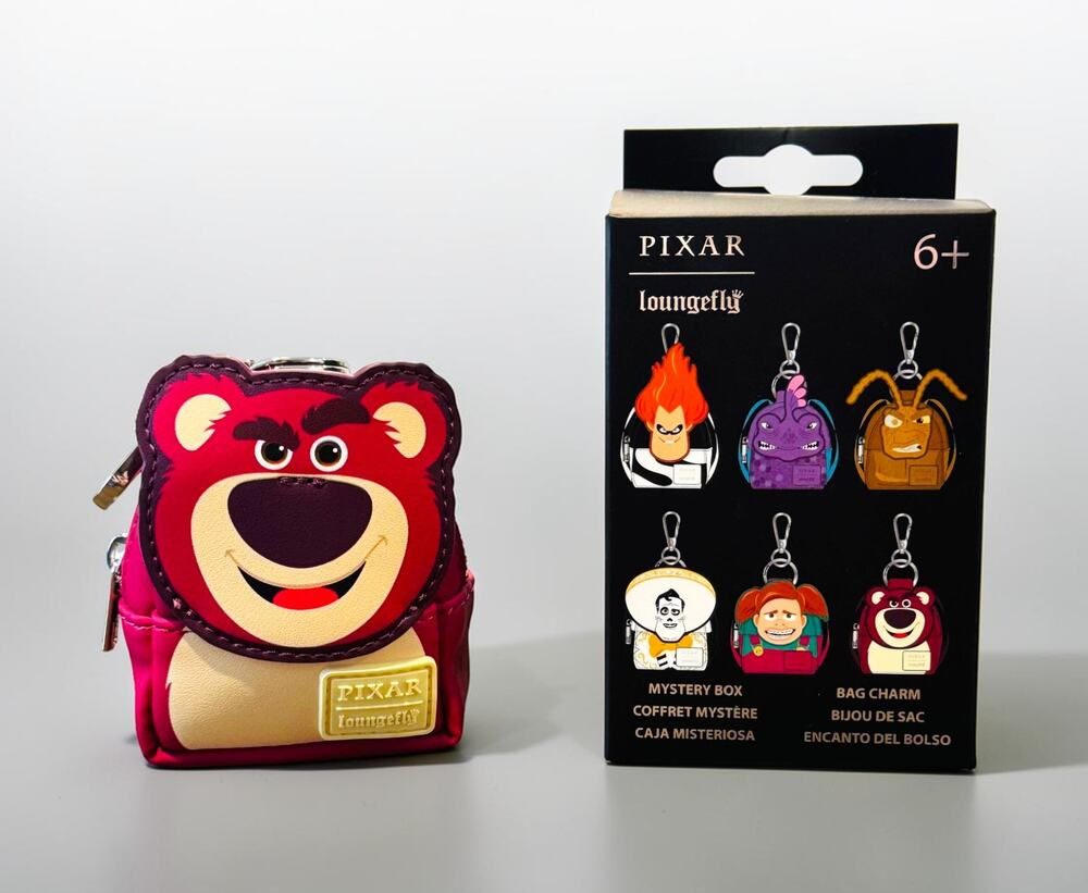 Loungefly Disney Pixar Toy Story Lotso Mini Backpack Bag Charm Keychain